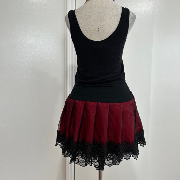 Victorian Goth Punk Fit & Flare Pleated Skirt - Picture 4 of 16